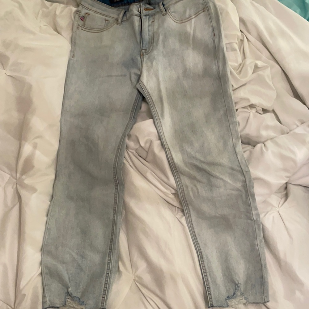 Stretchy light wash jeans